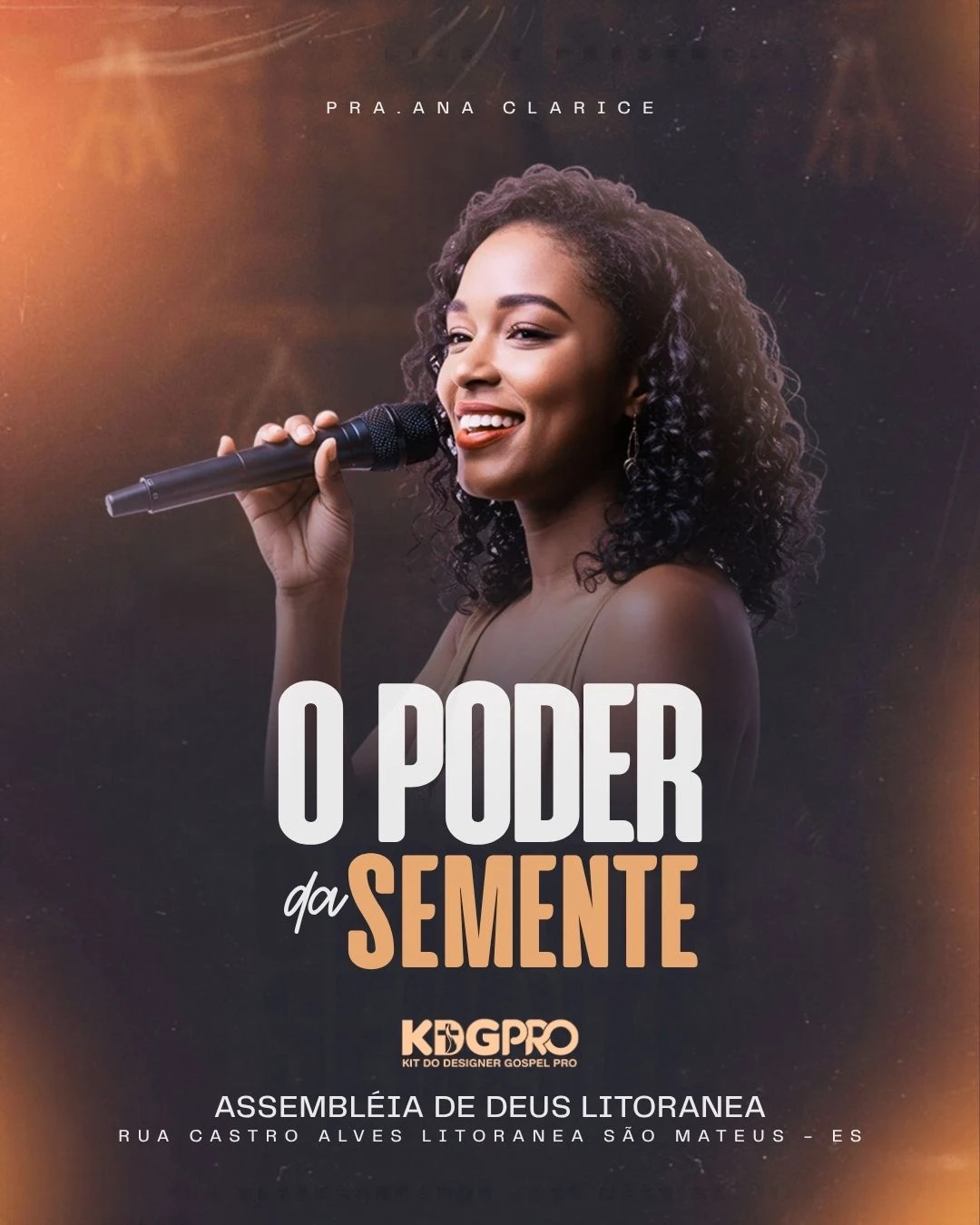 O poder da Semente | Eventos | Arte para Igreja Editável no Canva | Cartaz