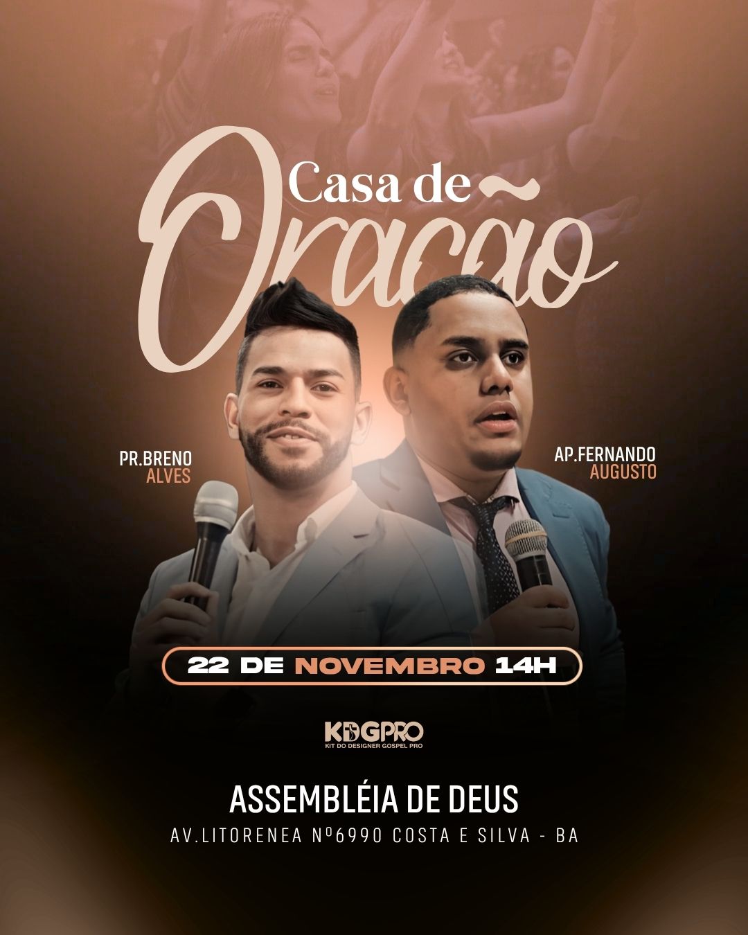 Casa de Oração | Eventos | Arte para Igreja Editável no Canva | Cartaz Casa de Oração | Eventos | Arte para Igreja Editável no Canva | Cartaz