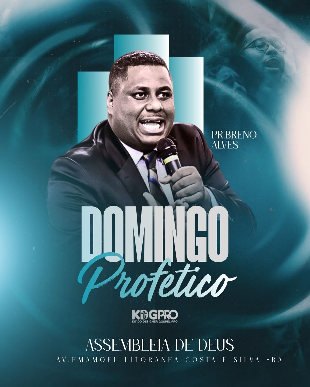 Domingo Profético | Eventos | Arte para Igreja Editável no Canva | Cartaz