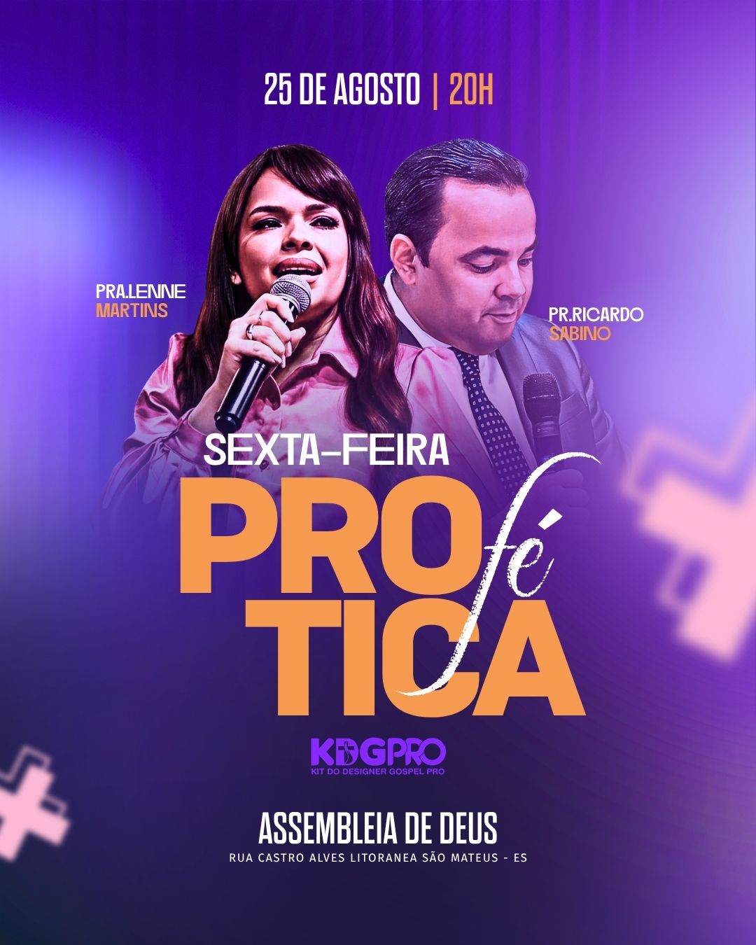 Sexta-feira Profética | Eventos | Arte para Igreja Editável no Canva | Cartaz