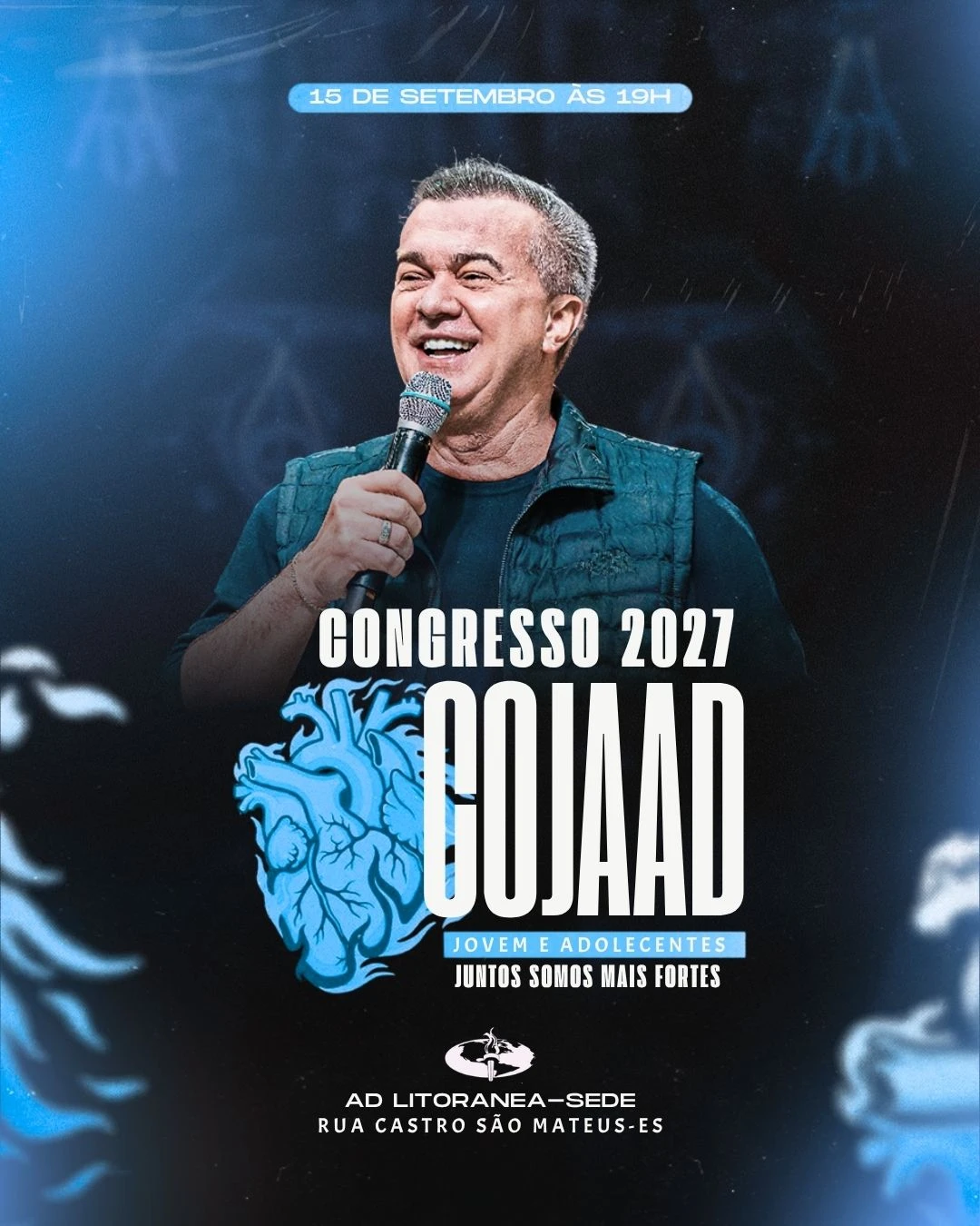 COJAAD 2027 | Culto de Jovens | Arte para Igreja Editável no Canva | Cartaz