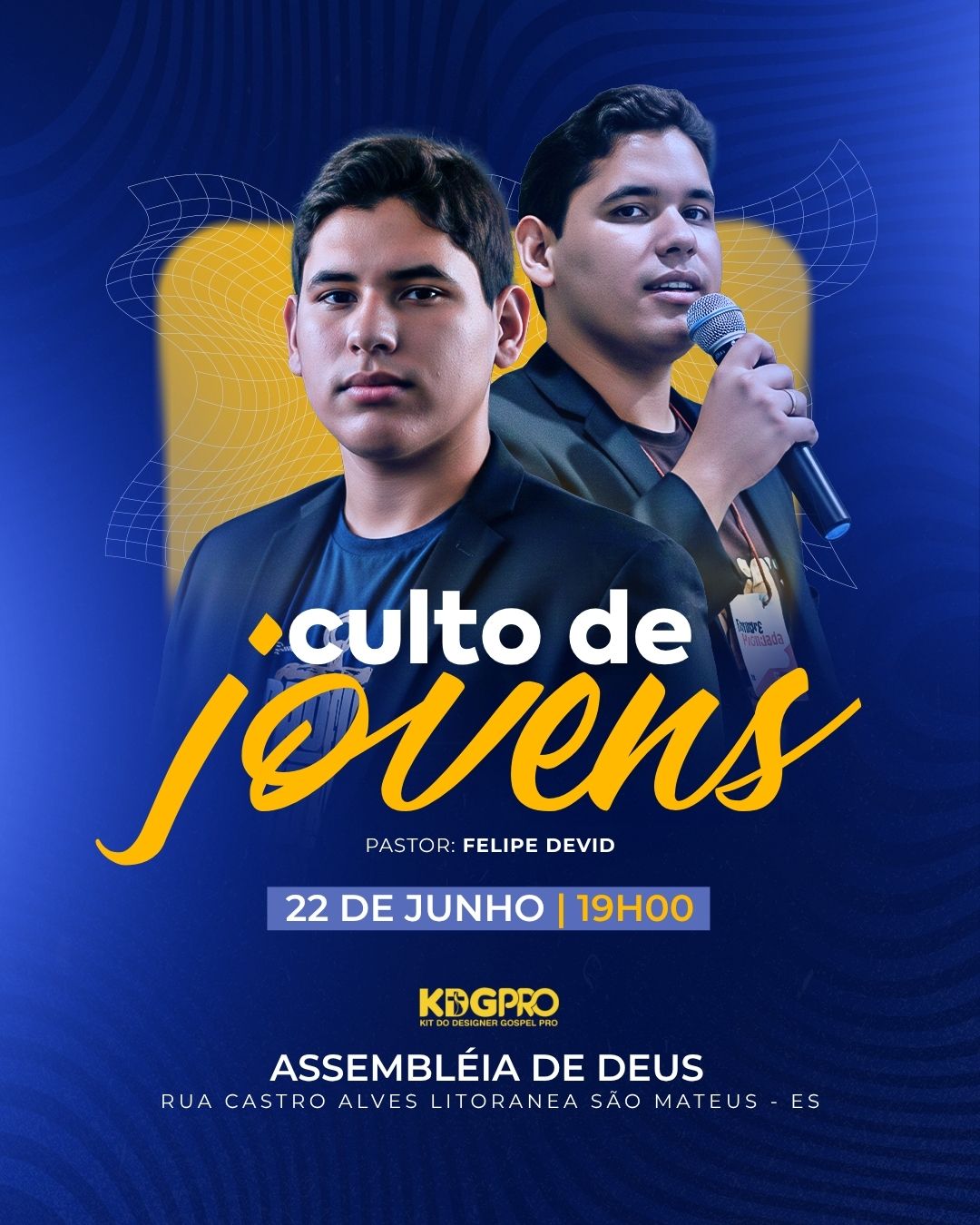 Culto de Jovens | Arte para Igreja Editável no Canva | Cartaz Culto de Jovens | Arte para Igreja Editável no Canva | Cartaz