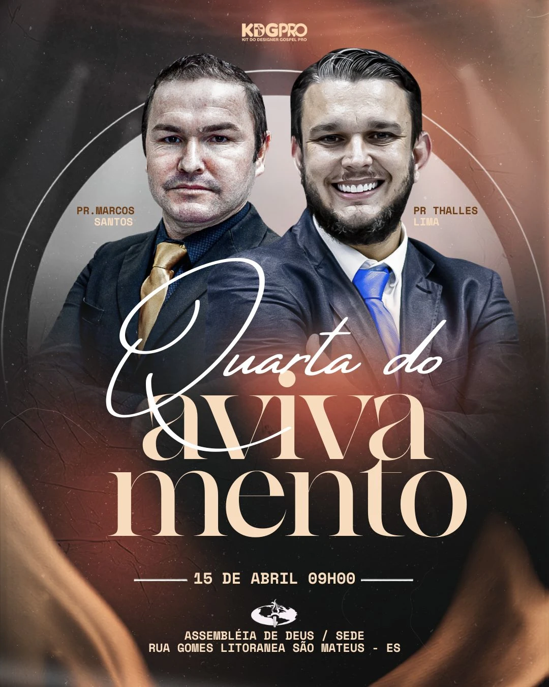 Quarta do Avivamento 2026 | Eventos | Arte para Igreja Editável no Canva | Cartaz