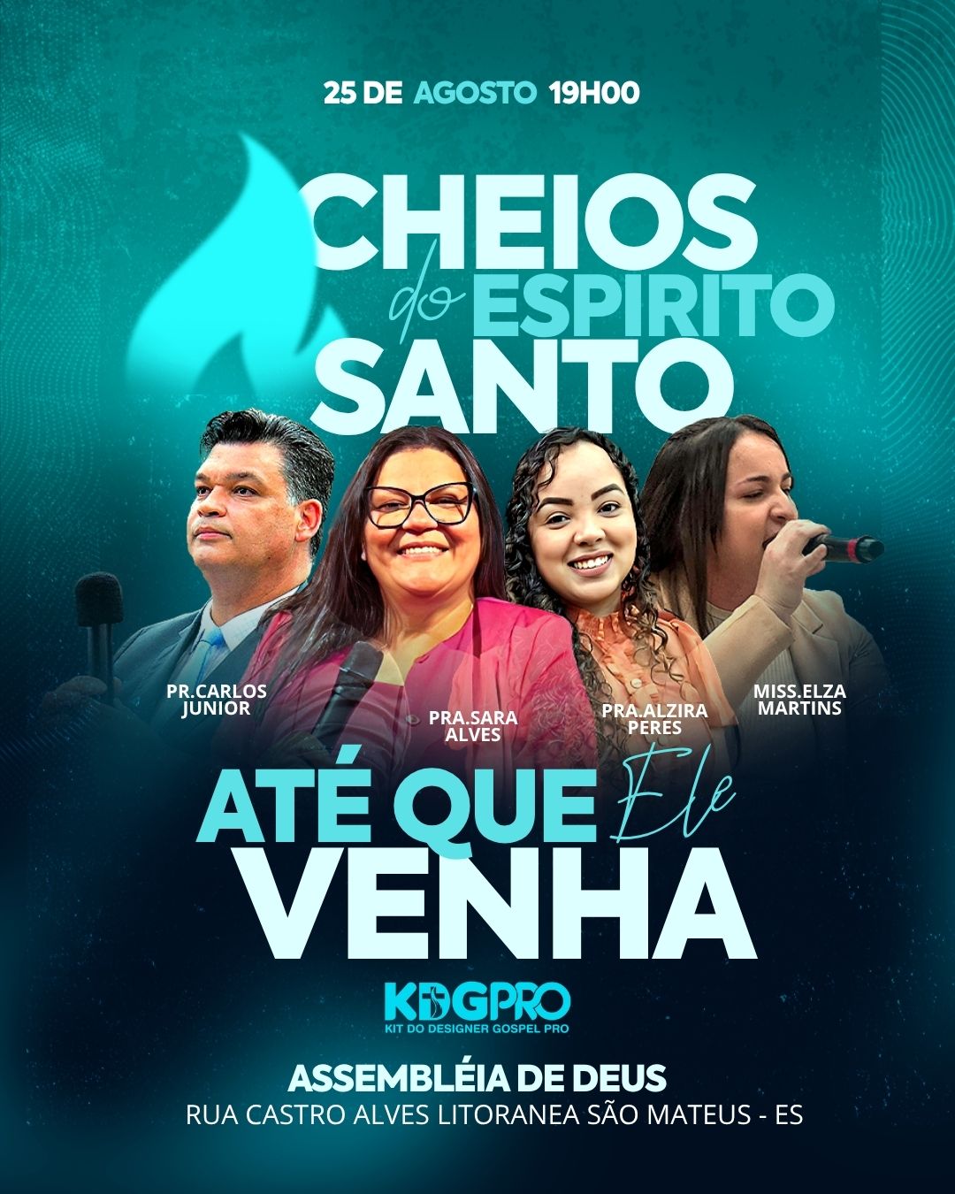Até que ele venha | Eventos | Arte para Igreja Editável no Canva | Cartaz