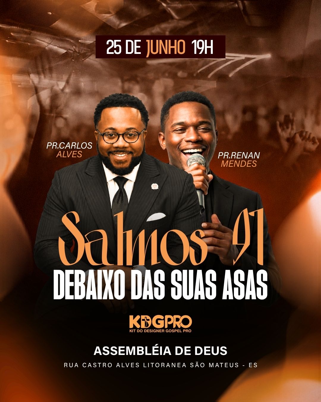 Salmos 91 | Eventos | Arte para Igreja Editável no Canva | Cartaz