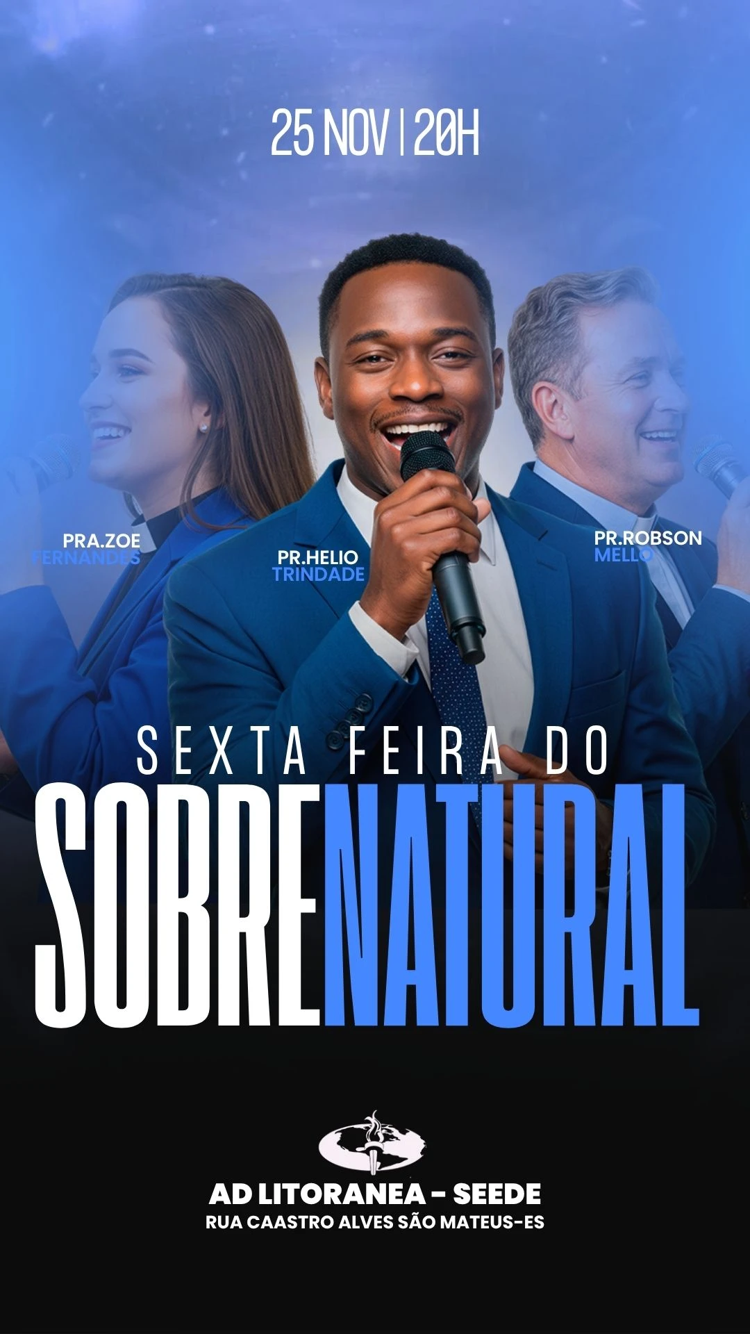 Sexta do Sobrenatural | Eventos | Arte para Igreja Editável no Canva | Story