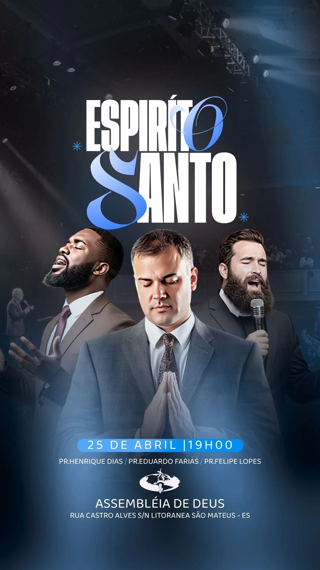 Espirito Santo | Eventos | Arte para Igreja Editável no Canva | Story