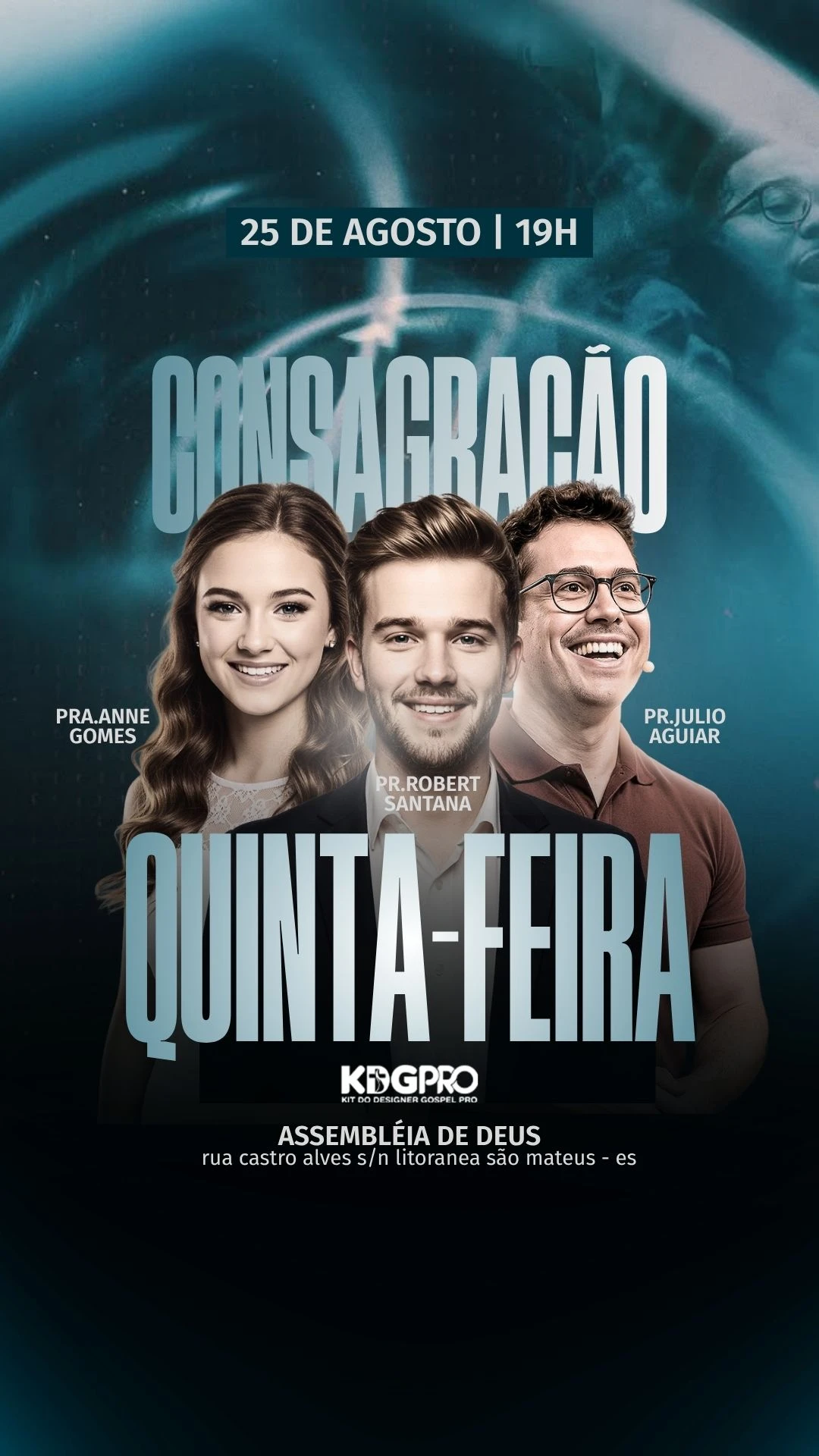 Consagração | Eventos | Arte para Igreja Editável no Canva | Story