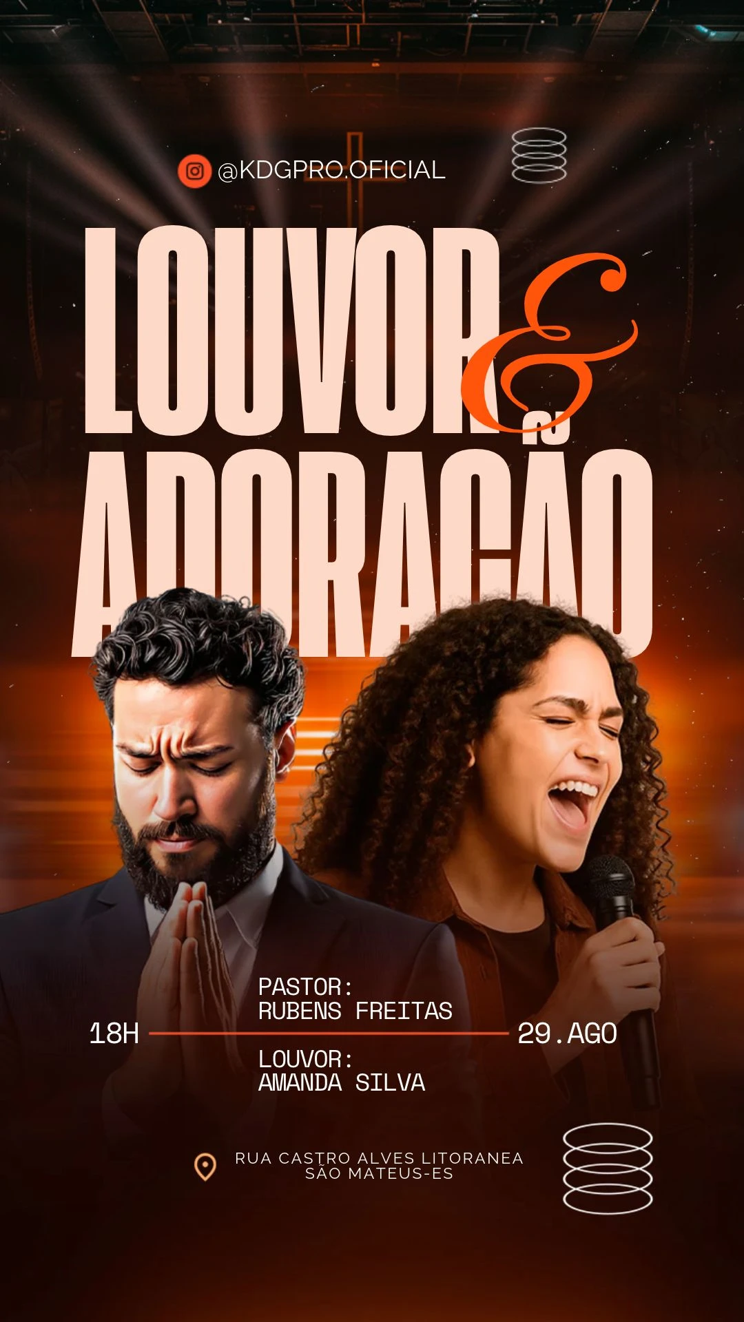 Louvor e Adoração – 29 de Agosto | Eventos | Arte para Igreja Editável no Canva | Story Louvor e Adoração – 29 de Agosto | Eventos | Arte para Igreja Editável no Canva | Story