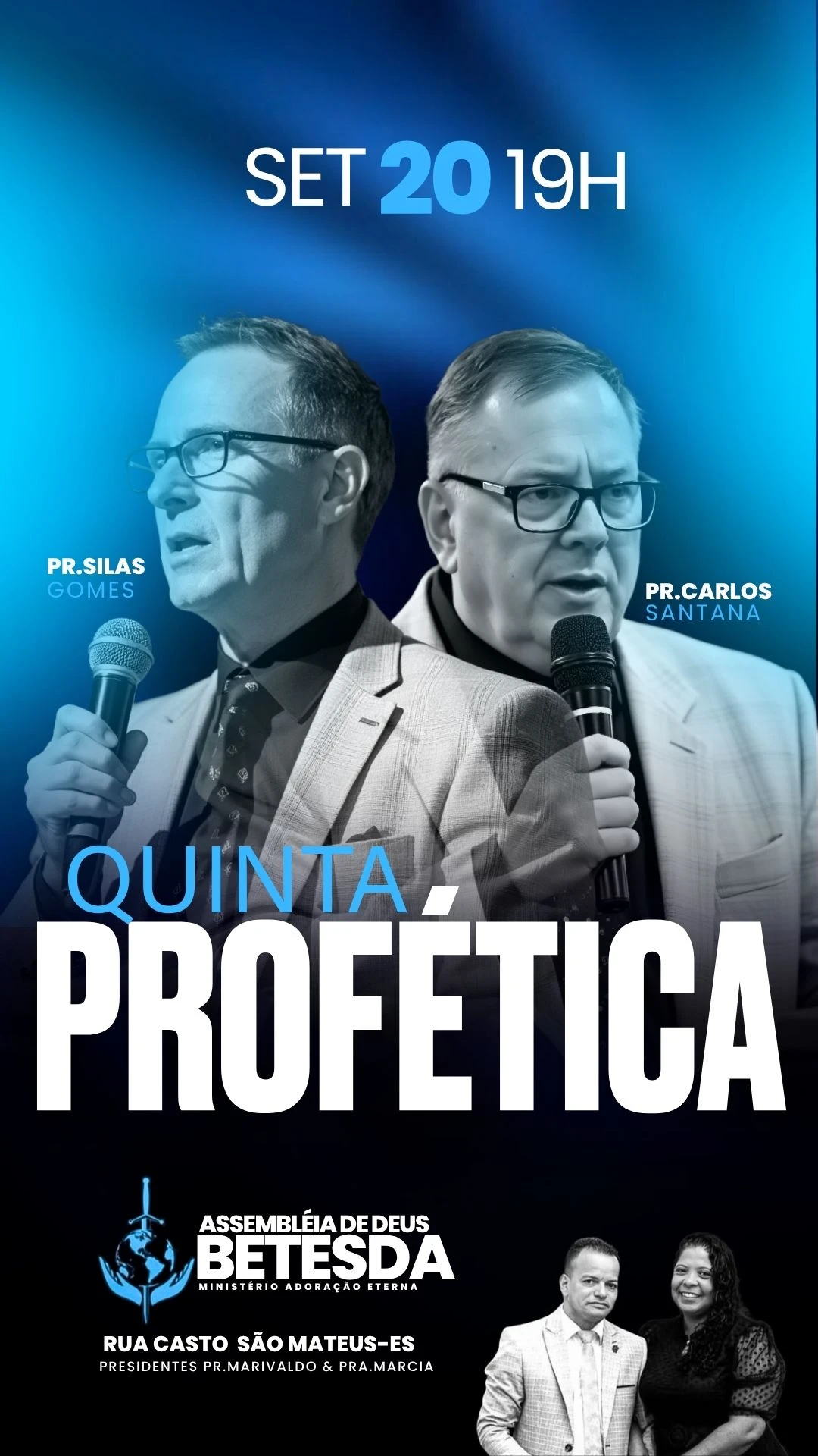 Quinta Profética AD Betesda | Eventos | Arte para Igreja Editável no Canva | Story