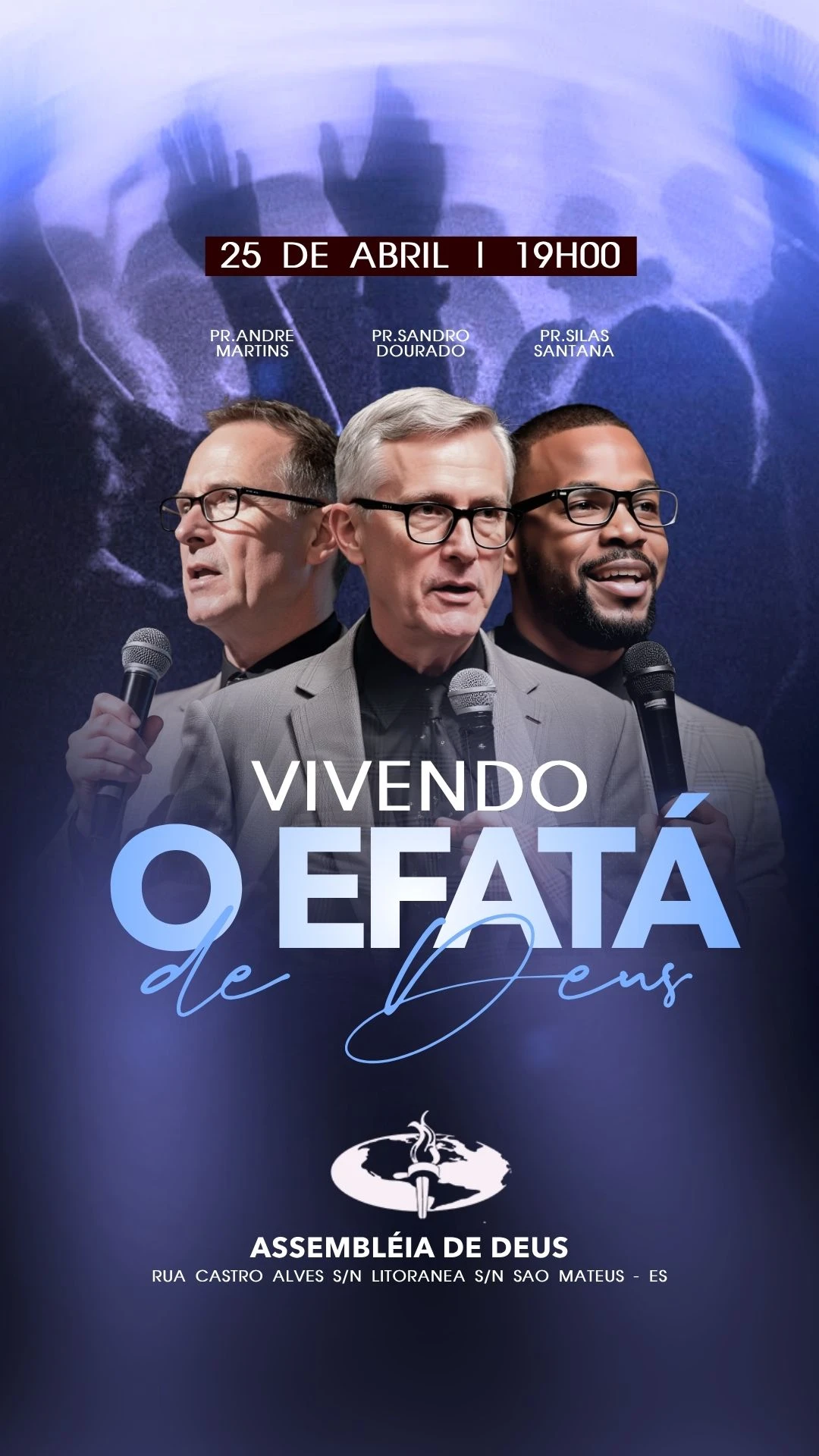 Efatá de Deus | Eventos | Arte para Igreja Editável no Canva | Story
