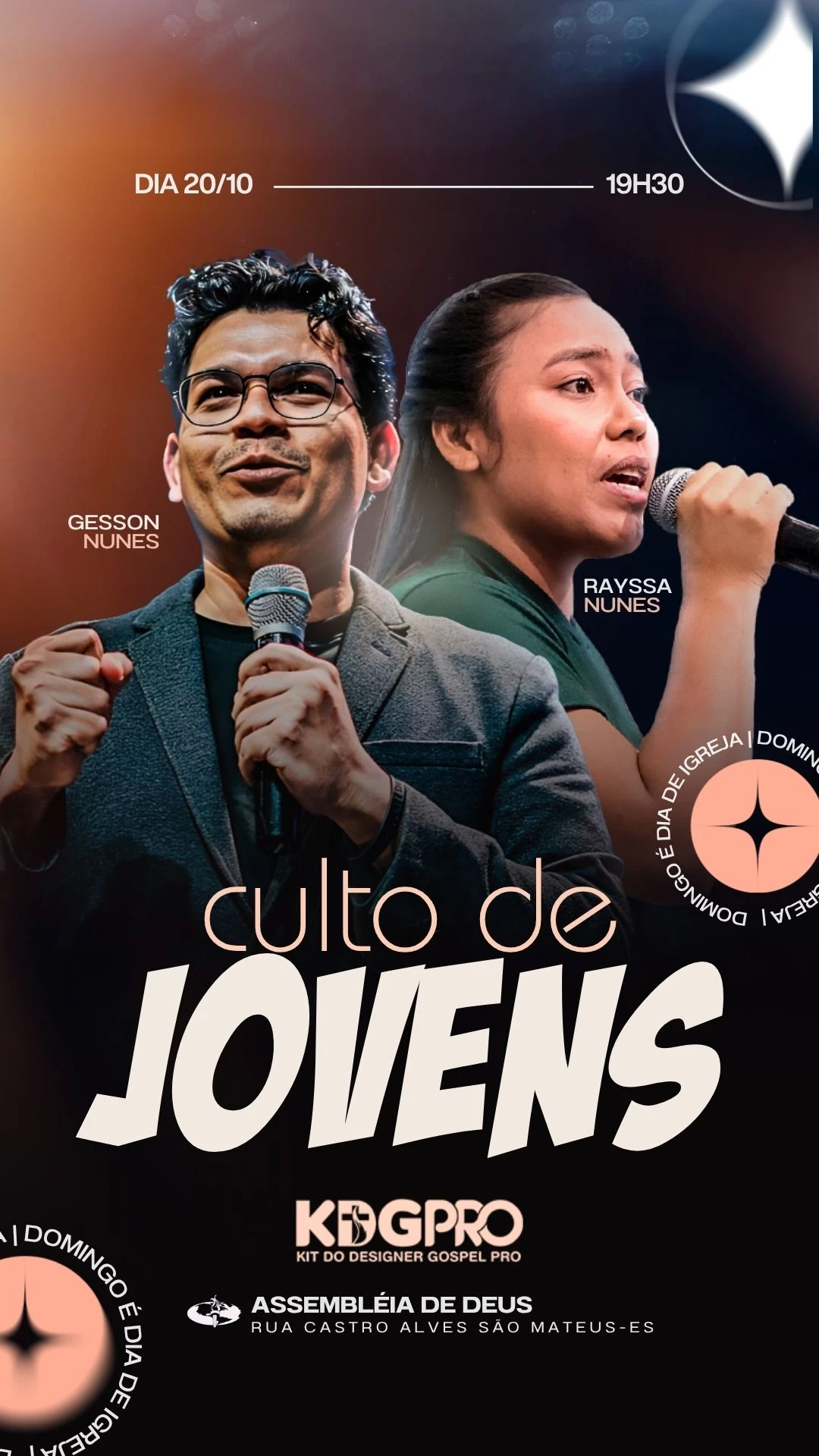 Culto de Jovens Pr.Gesson | Culto de Jovens | Arte para Igreja Editável no Canva | Story Culto de Jovens Pr.Gesson | Culto de Jovens | Arte para Igreja Editável no Canva | Story