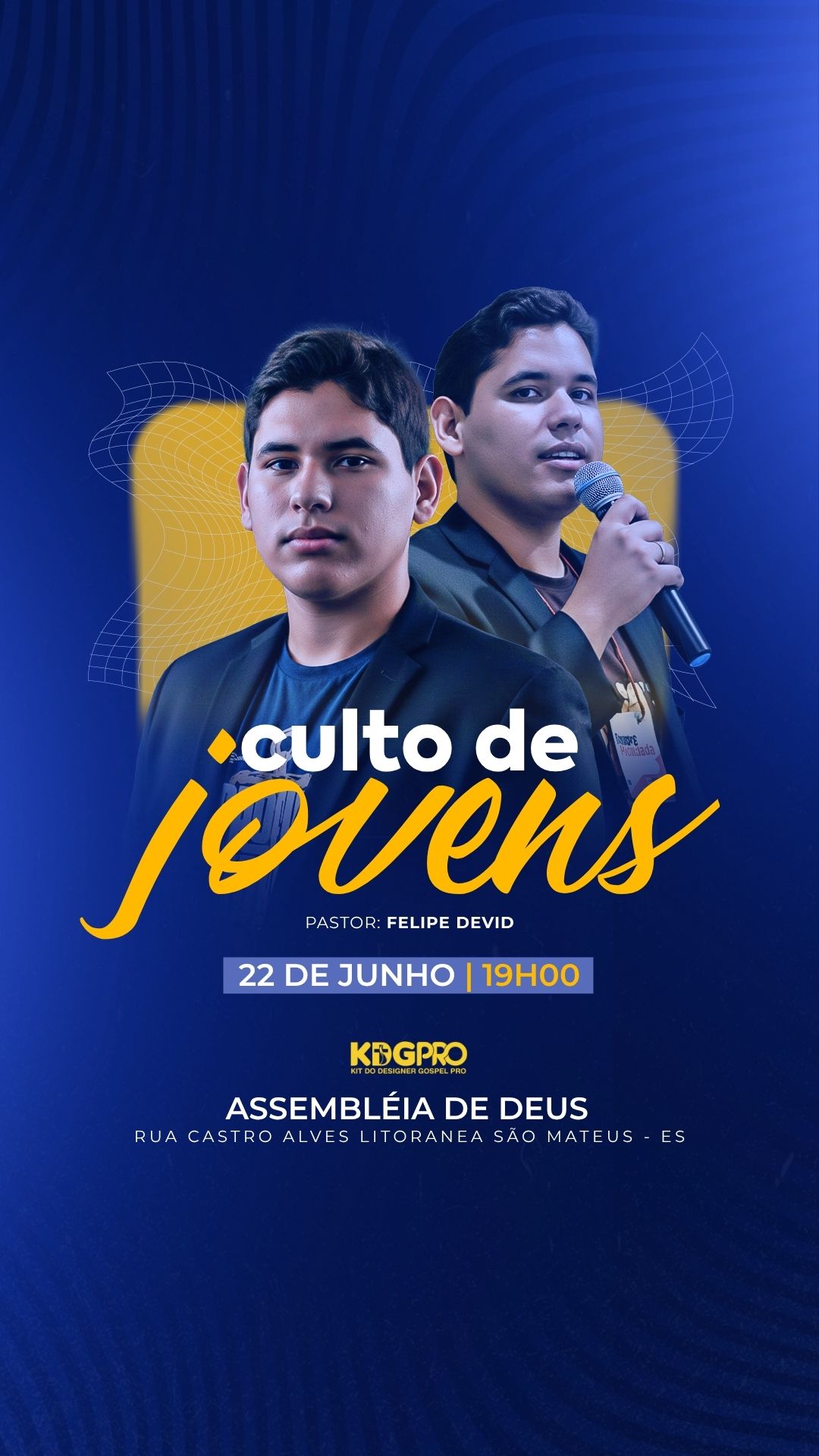 Culto de Jovens | Arte para Igreja Editável no Canva | Story Culto de Jovens | Arte para Igreja Editável no Canva | Story