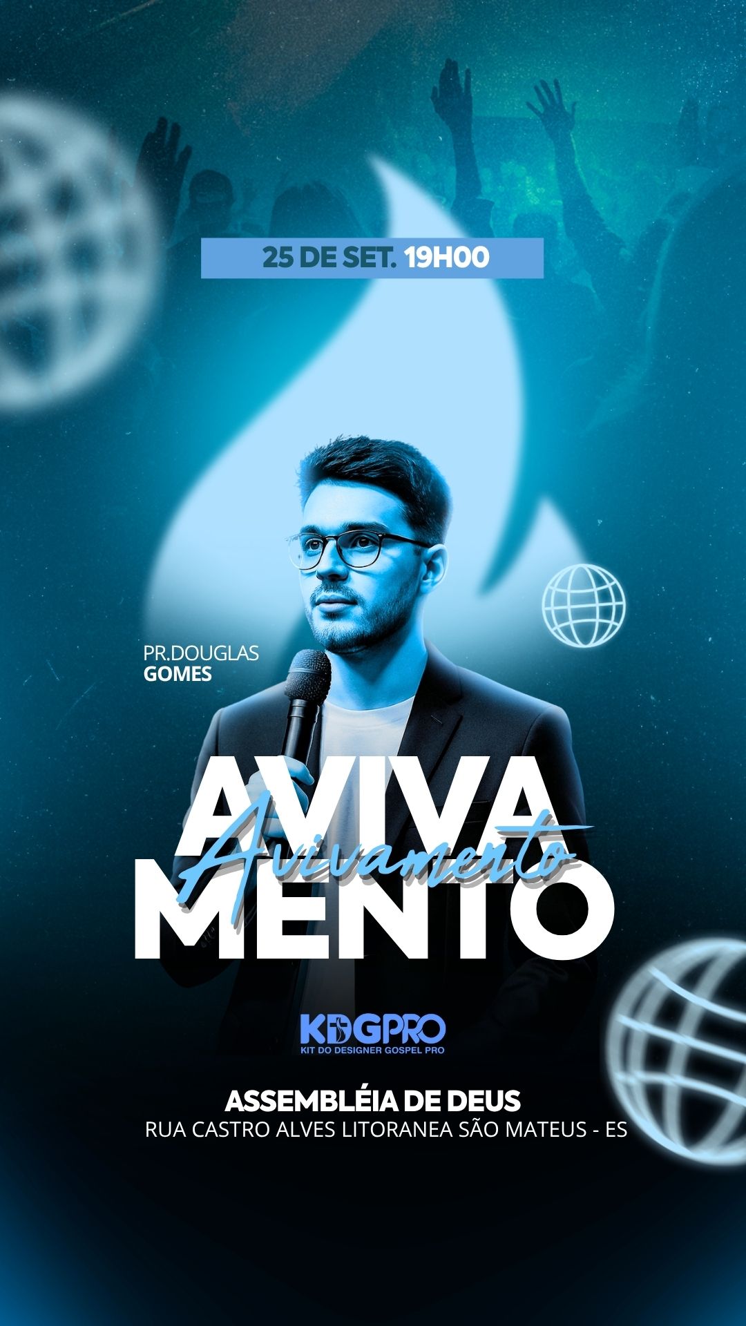 Avivamento | Eventos | Arte para Igreja Editável no Canva | Story