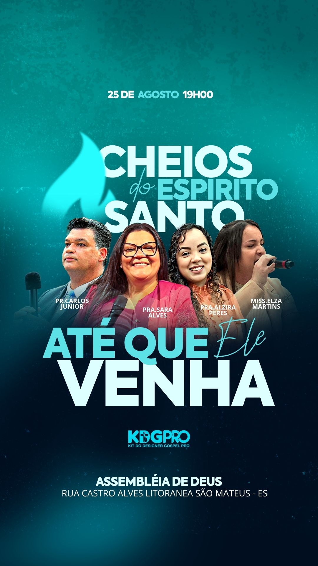 Até que ele venha | Eventos | Arte para Igreja Editável no Canva | Story