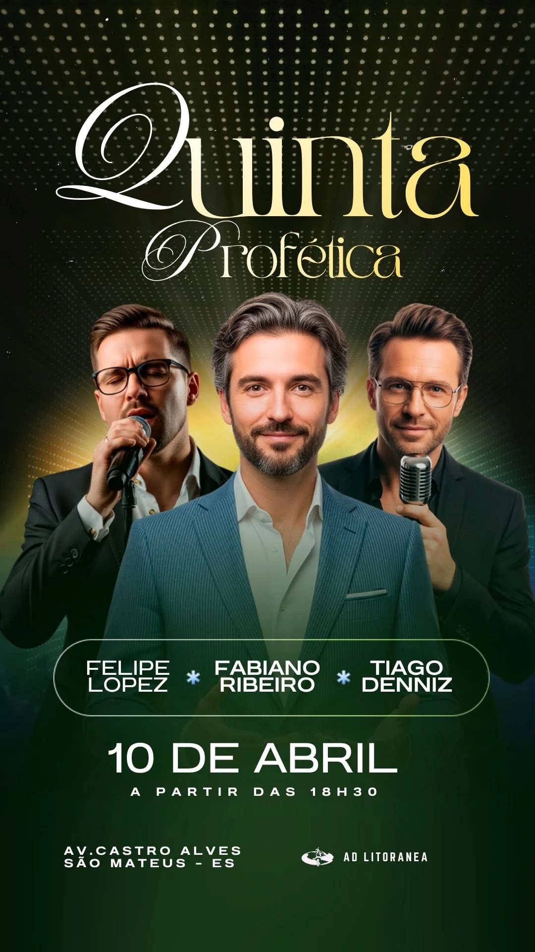 Quinta Profética | 10 de Abril | Eventos | Arte para Igreja Editável no Canva | Story Quinta Profética | 10 de Abril | Eventos | Arte para Igreja Editável no Canva | Story