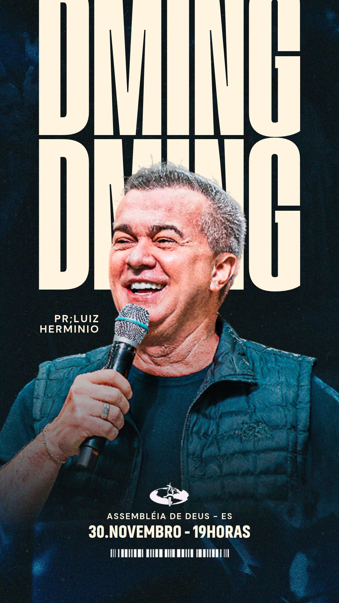 Dming | Pr.Luiz Herminio | Eventos | Arte para Igreja Editável no Canva | Story