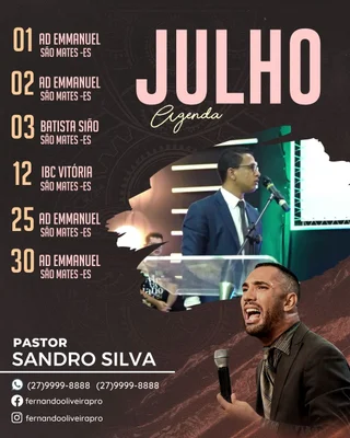 Vídeo Criativo Gospel – Agenda do Pastor | Vídeos Criativos | Arte para Igreja Editável no Canva | video-criativo