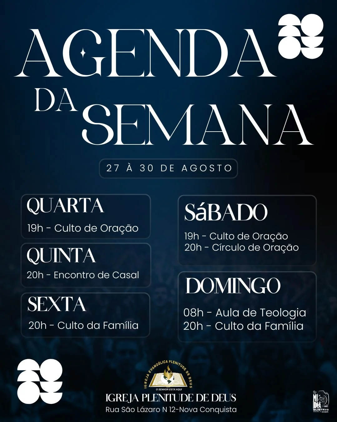 PROGRAMAÇÃO SEMANAL