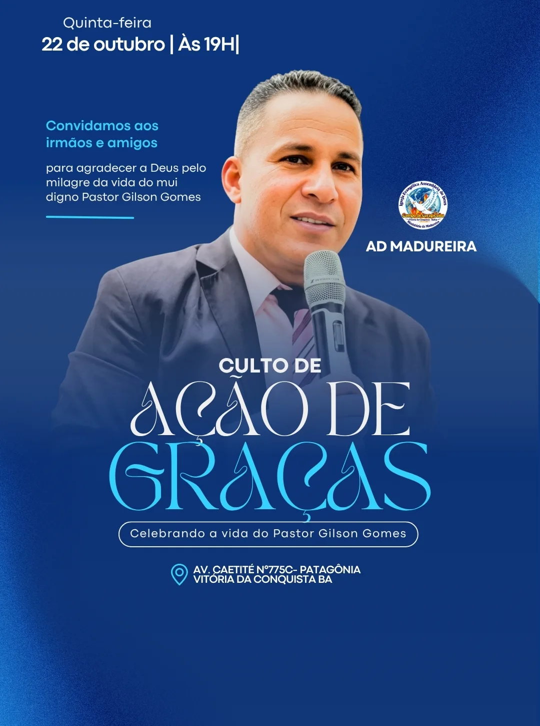 Culto ações de gratidão