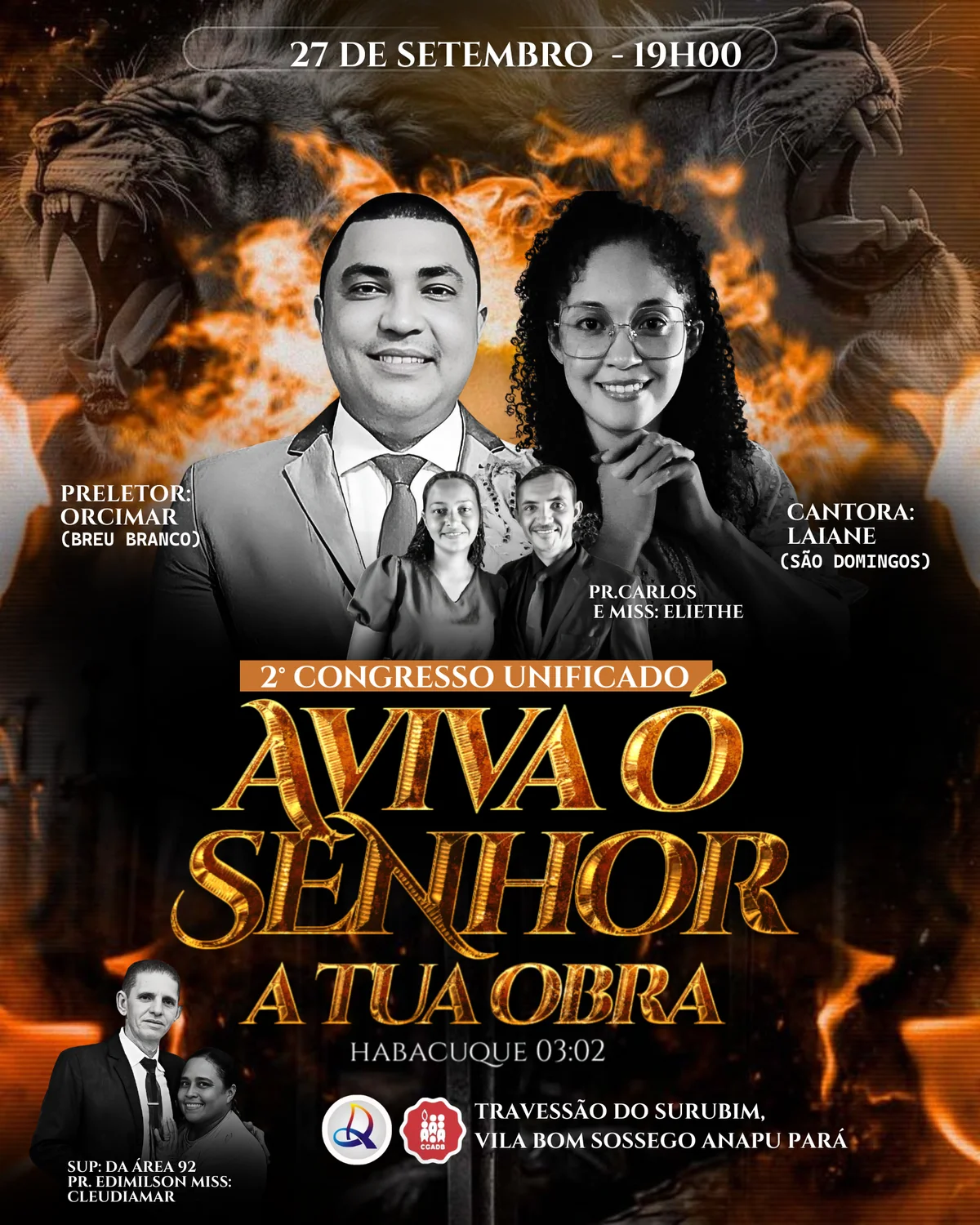 AVIVA O SENHOR A TUA OBRA