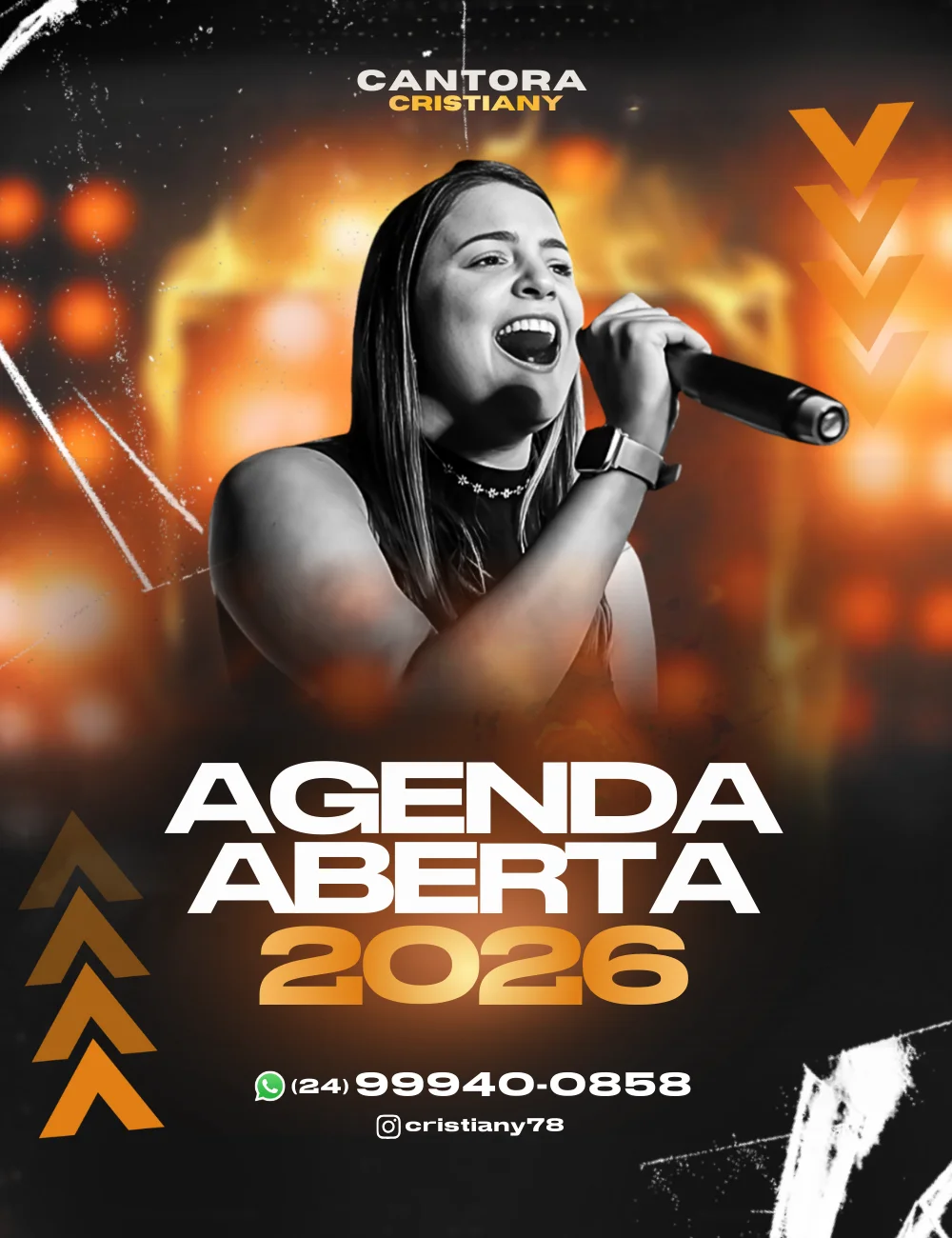Agenda Aberta 2026 – Agenda Cantora | Agendas | Arte para Igreja Editável no Canva | Cartaz
