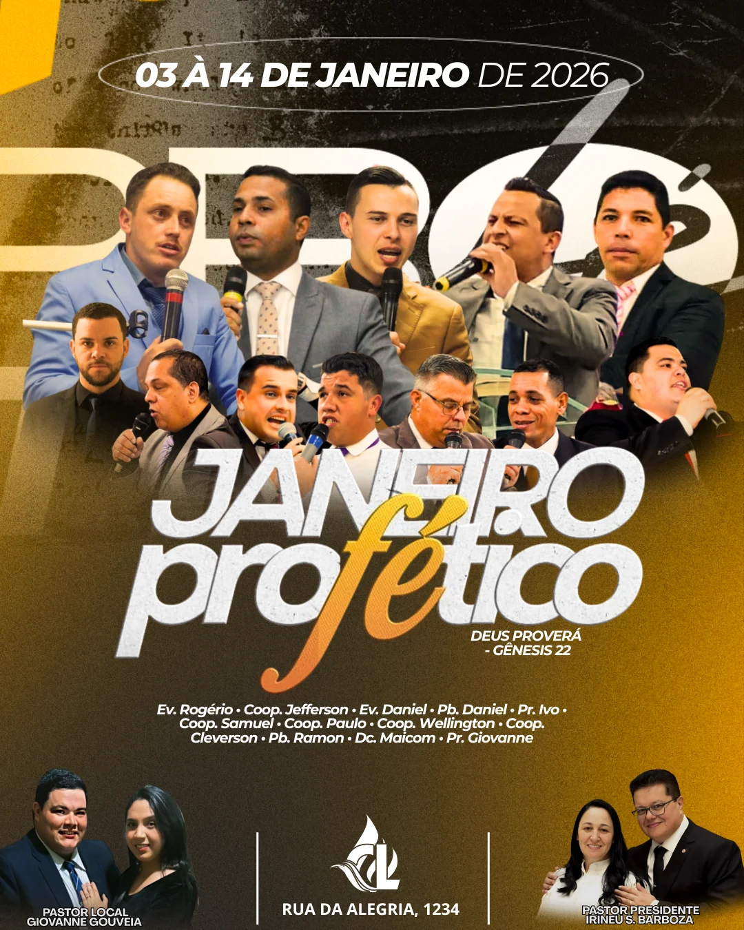 Janeiro Profético | Eventos | Arte para Igreja Editável no Canva | Cartaz Janeiro Profético | Eventos | Arte para Igreja Editável no Canva | Cartaz
