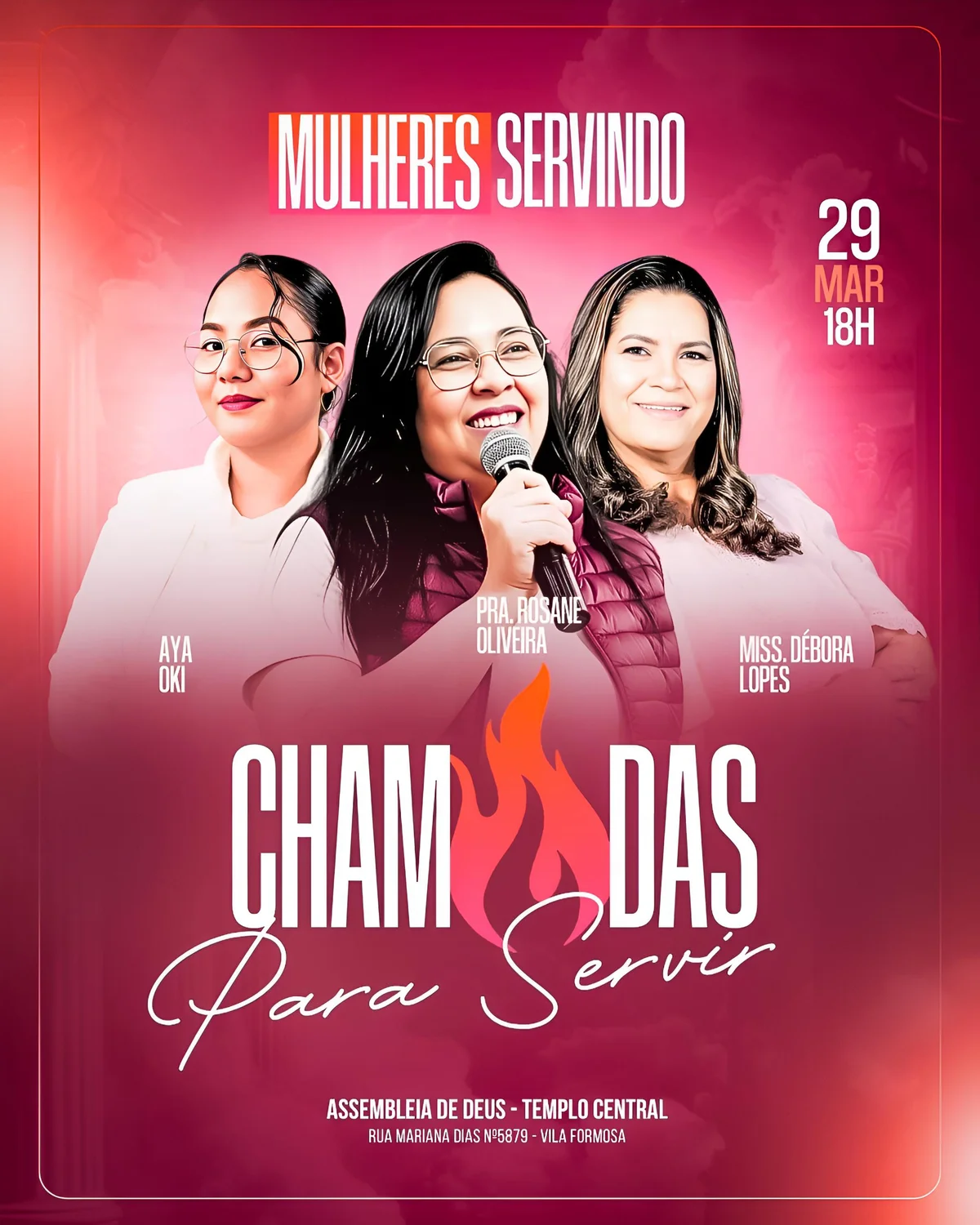 MULHERES SERVINDO, CHAMADAS PARA SERVIR