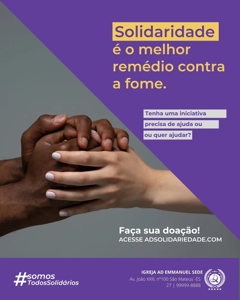 Ação Social Integrada | Ação Social | Arte para Igreja Editável no Canva | Cartaz Ação Social Integrada | Ação Social | Arte para Igreja Editável no Canva | Cartaz