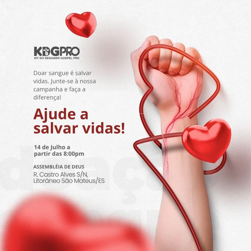 Doar Sangue é Salvar Vidas | Ação Social | Arte para Igreja Editável no Canva | Feed Doar Sangue é Salvar Vidas | Ação Social | Arte para Igreja Editável no Canva | Feed