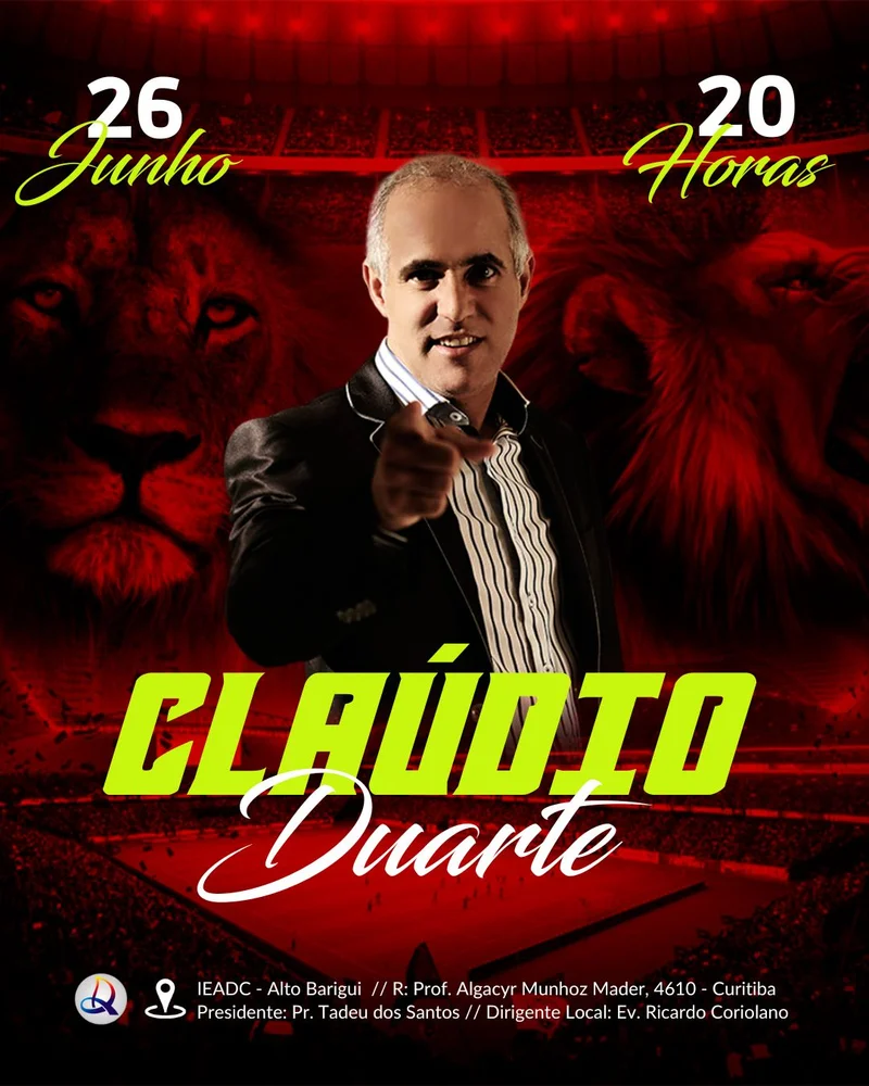 Agenda Gospel – Cláudio Duarte | Agendas | Arte para Igreja Editável no Canva | Cartaz Agenda Gospel – Cláudio Duarte | Agendas | Arte para Igreja Editável no Canva | Cartaz