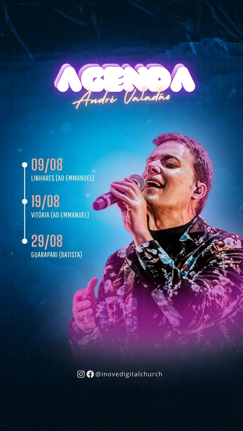 Agenda Church | Agendas | Arte para Igreja Editável no Canva | Story Agenda Church | Agendas | Arte para Igreja Editável no Canva | Story