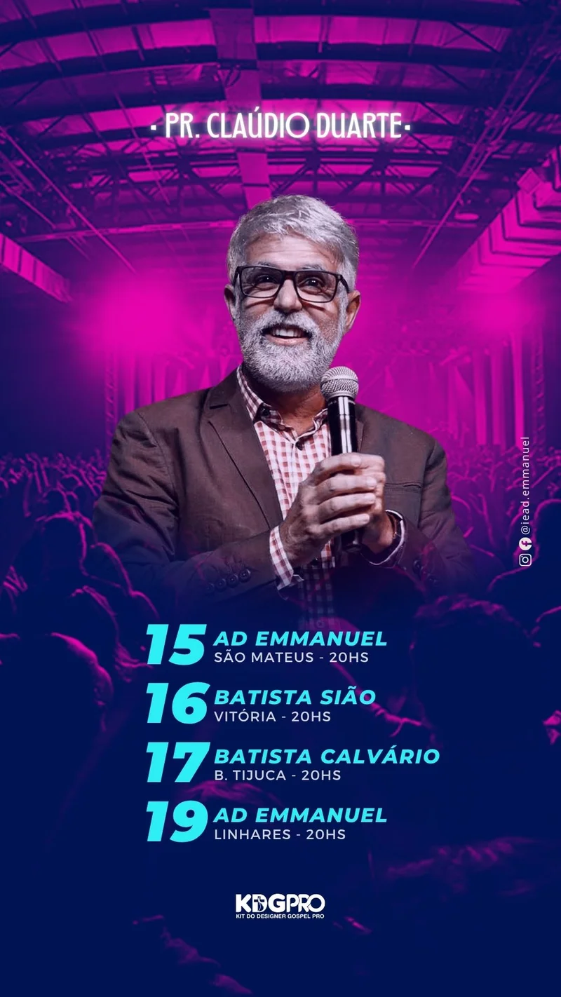 Agenda Cláudio Duarte | Agendas | Arte para Igreja Editável no Canva | Story Agenda Cláudio Duarte | Agendas | Arte para Igreja Editável no Canva | Story