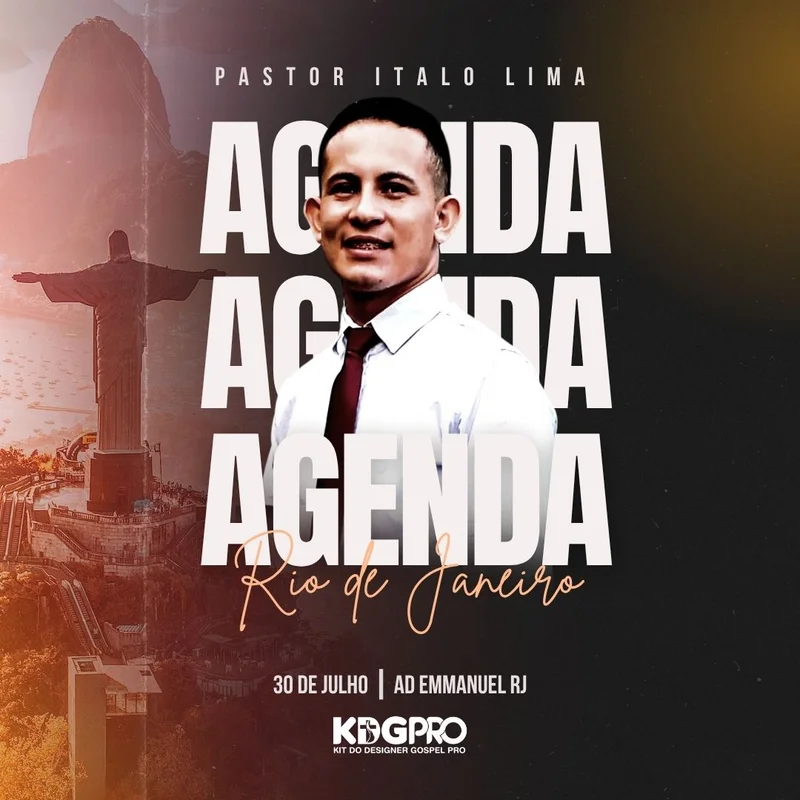 Agenda Gospel Rio de Janeiro | Agendas | Arte para Igreja Editável no Canva | Feed Agenda Gospel Rio de Janeiro | Agendas | Arte para Igreja Editável no Canva | Feed