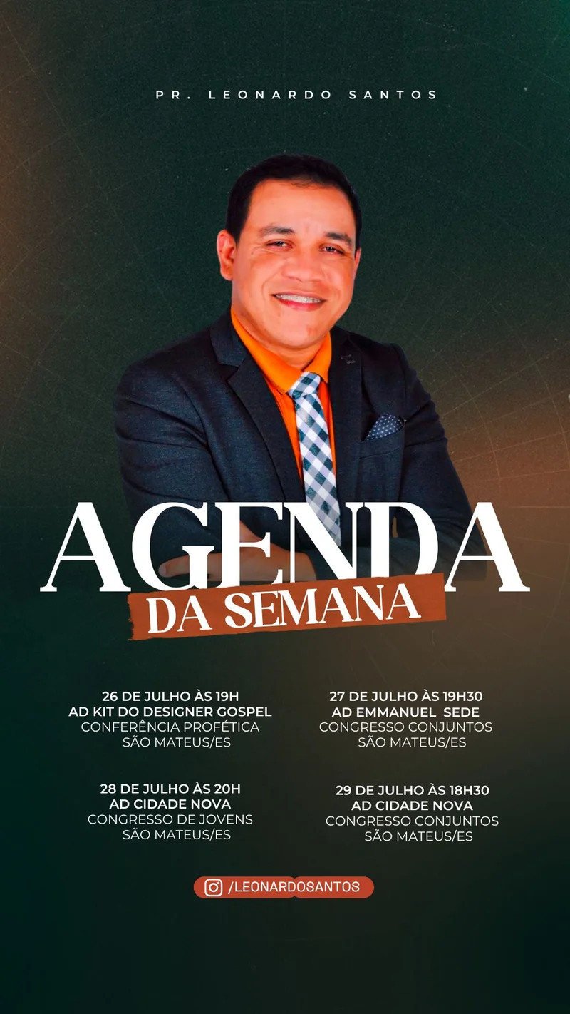 Agenda da Semana Gospel | Agendas | Arte para Igreja Editável no Canva | Story Agenda da Semana Gospel | Agendas | Arte para Igreja Editável no Canva | Story
