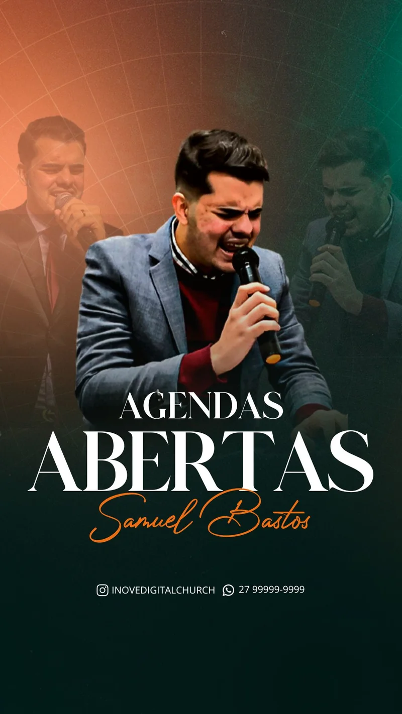 Agenda Abertas Samuel Bastos | Agendas | Arte para Igreja Editável no Canva | Story Agenda Abertas Samuel Bastos | Agendas | Arte para Igreja Editável no Canva | Story