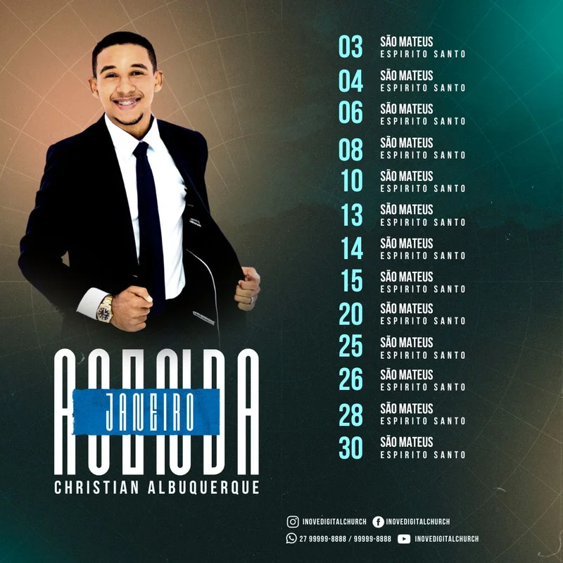 Agenda de Janeiro | Agendas | Arte para Igreja Editável no Canva | Feed Agenda de Janeiro | Agendas | Arte para Igreja Editável no Canva | Feed
