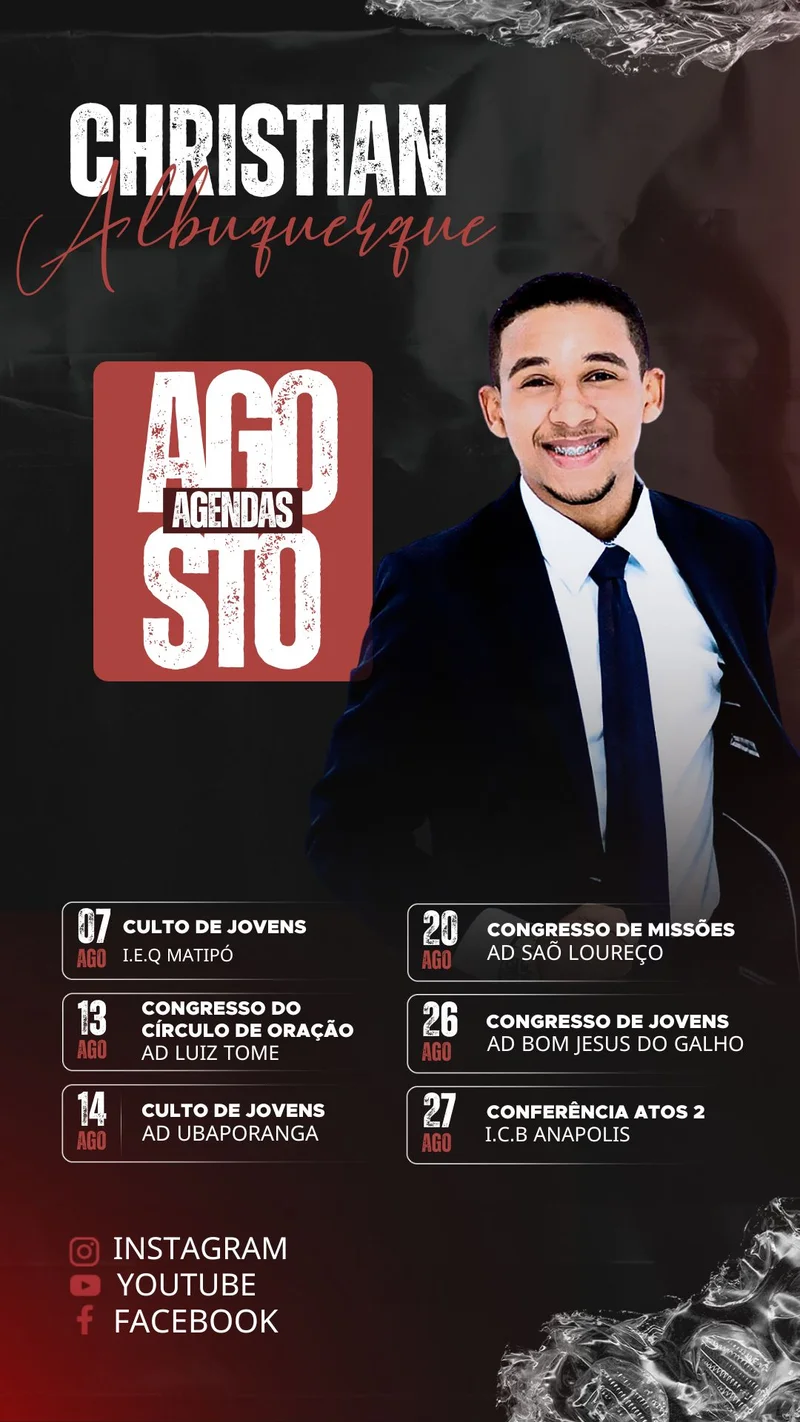 Agenda Agosto Pastor | Agendas | Arte para Igreja Editável no Canva | Story Agenda Agosto Pastor | Agendas | Arte para Igreja Editável no Canva | Story