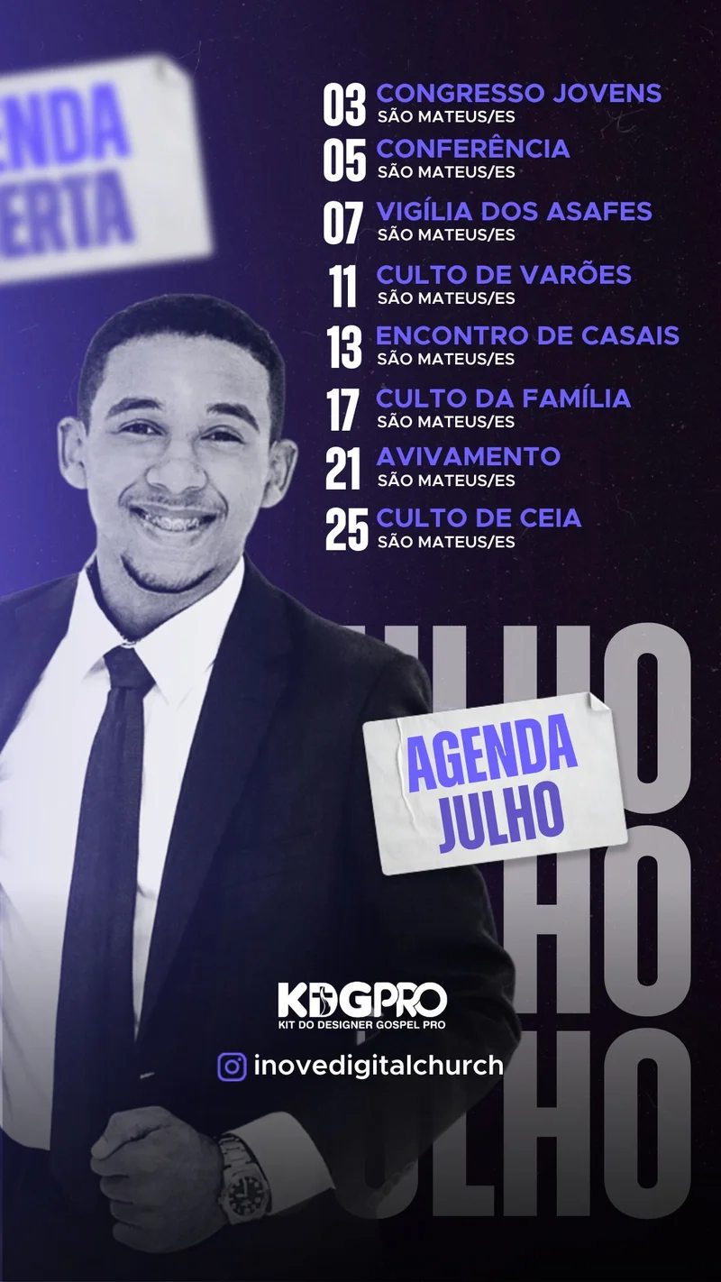 Agenda da Igreja – Congresso Jovens Casais Avivamento | Agendas | Arte para Igreja Editável no Canva | Story Agenda da Igreja – Congresso Jovens Casais Avivamento | Agendas | Arte para Igreja Editável no Canva | Story