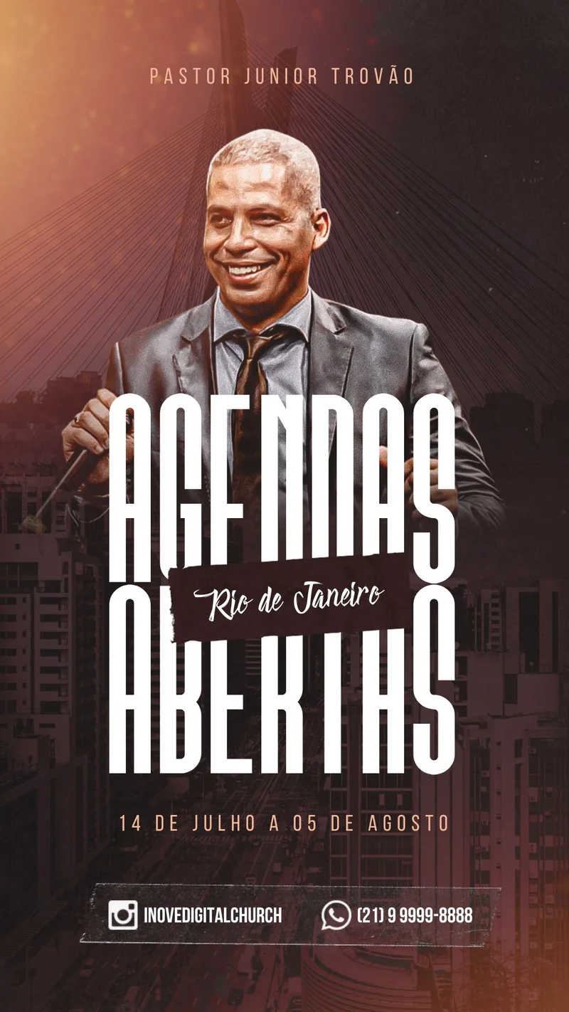 Agenda da Igreja – Pastor Junior Trovão Agendas | Agendas | Arte para Igreja Editável no Canva | Story Agenda da Igreja – Pastor Junior Trovão Agendas | Agendas | Arte para Igreja Editável no Canva | Story
