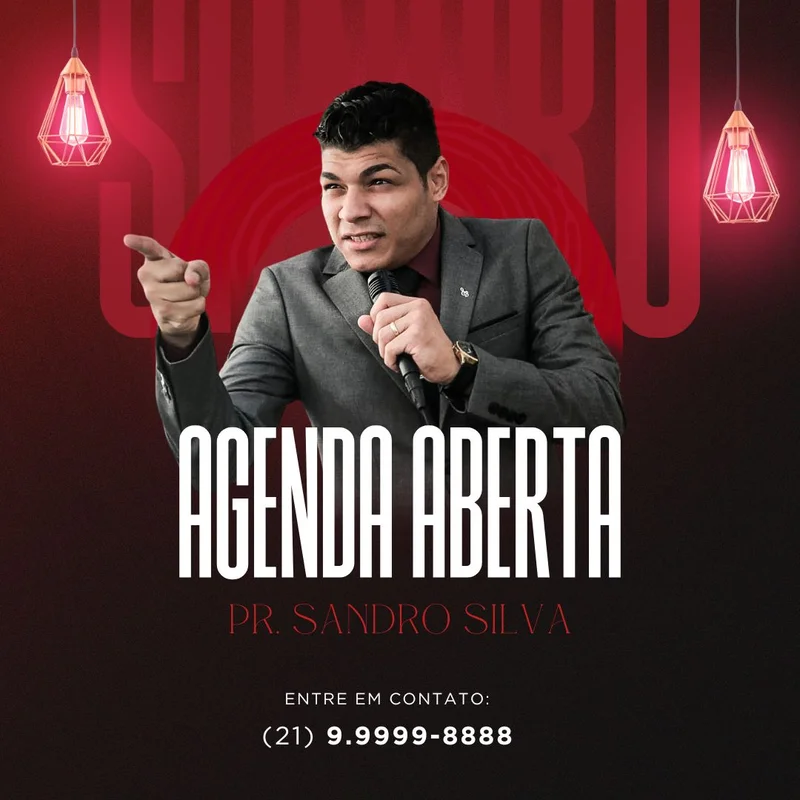 Agenda Aberta Pr. Sandro Silva | Agendas | Arte para Igreja Editável no Canva | Feed Agenda Aberta Pr. Sandro Silva | Agendas | Arte para Igreja Editável no Canva | Feed