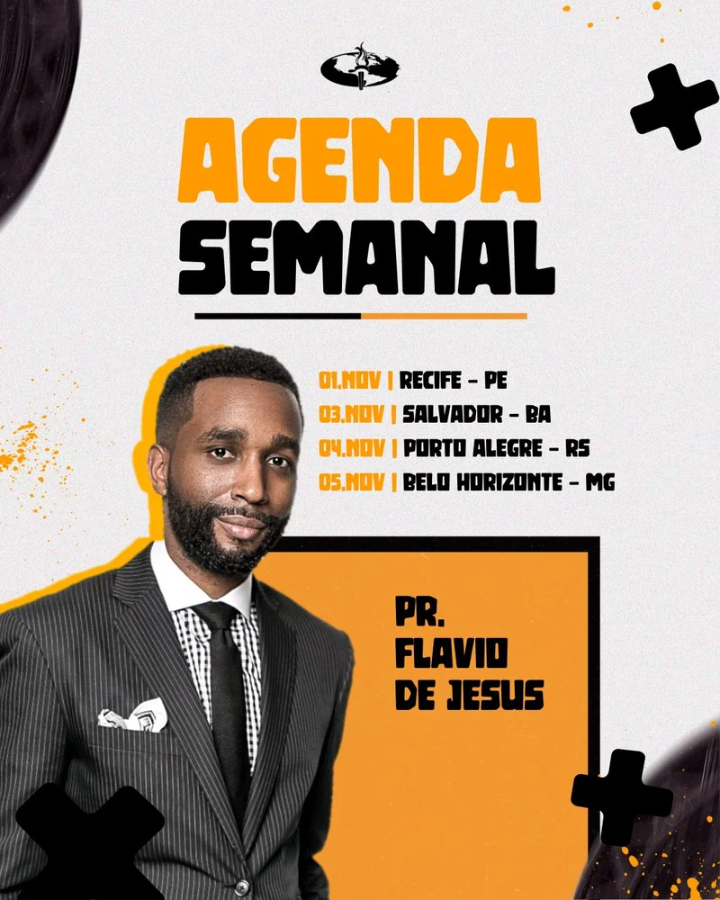 Agenda da Semana | Agendas | Arte para Igreja Editável no Canva | Cartaz Agenda da Semana | Agendas | Arte para Igreja Editável no Canva | Cartaz