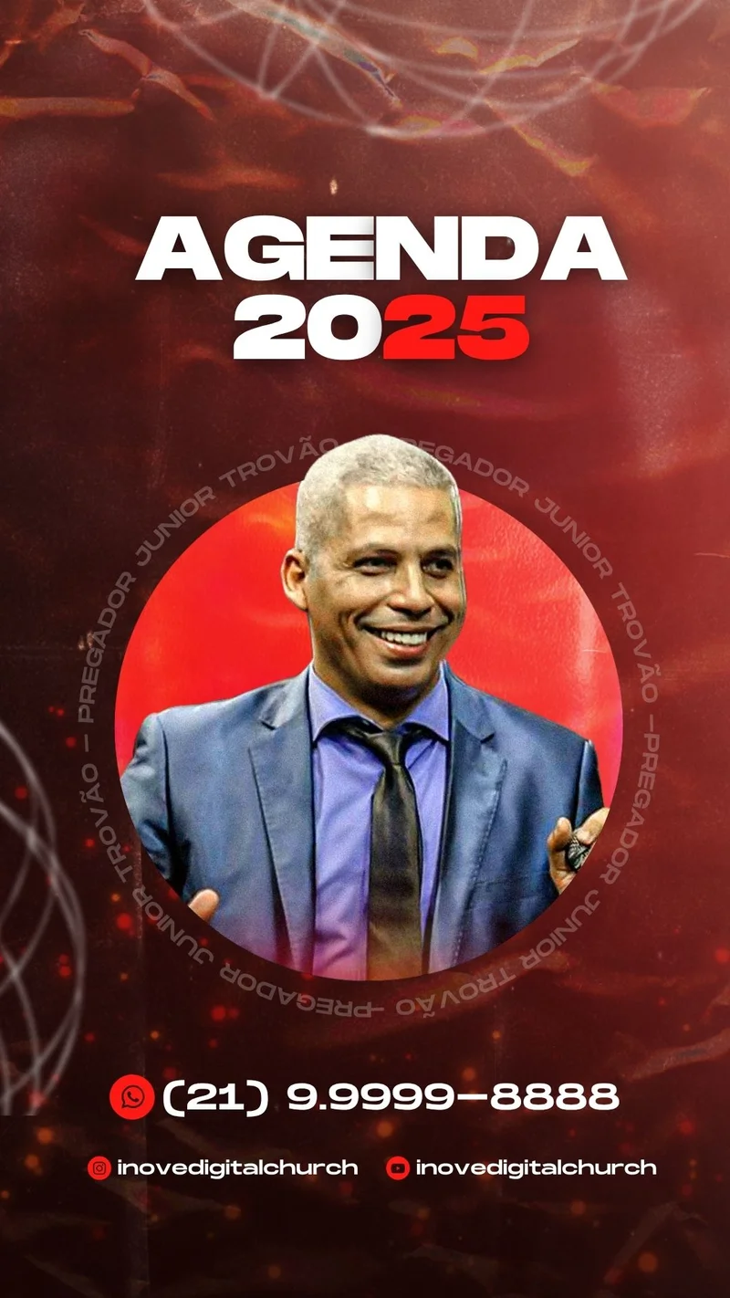 Agenda Gospel 2025 – Agenda Aberta Pastor Junior Trovão | Agendas | Arte para Igreja Editável no Canva | Story Agenda Gospel 2025 – Agenda Aberta Pastor Junior Trovão | Agendas | Arte para Igreja Editável no Canva | Story
