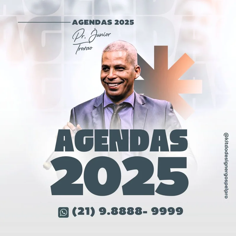Agenda Aberta Pr. Junior Trovão | Agendas | Arte para Igreja Editável no Canva | Feed Agenda Aberta Pr. Junior Trovão | Agendas | Arte para Igreja Editável no Canva | Feed