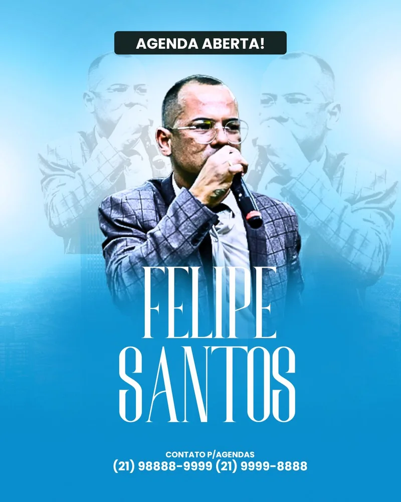 Agenda Aberta Pr. Felipe Santos | Agendas | Arte para Igreja Editável no Canva | Cartaz Agenda Aberta Pr. Felipe Santos | Agendas | Arte para Igreja Editável no Canva | Cartaz