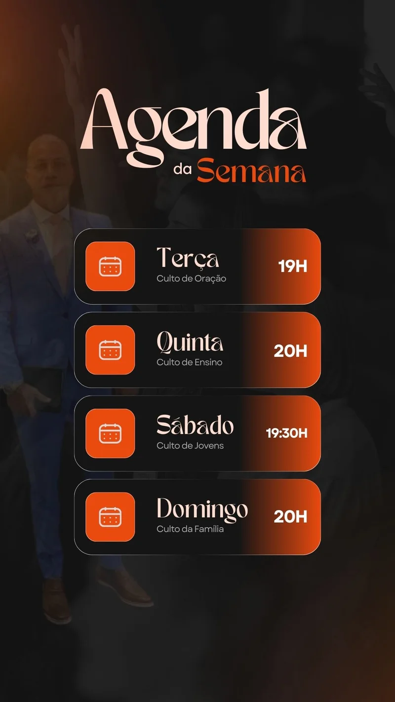 Agenda da Semana | Agendas | Arte para Igreja Editável no Canva | Story Agenda da Semana | Agendas | Arte para Igreja Editável no Canva | Story