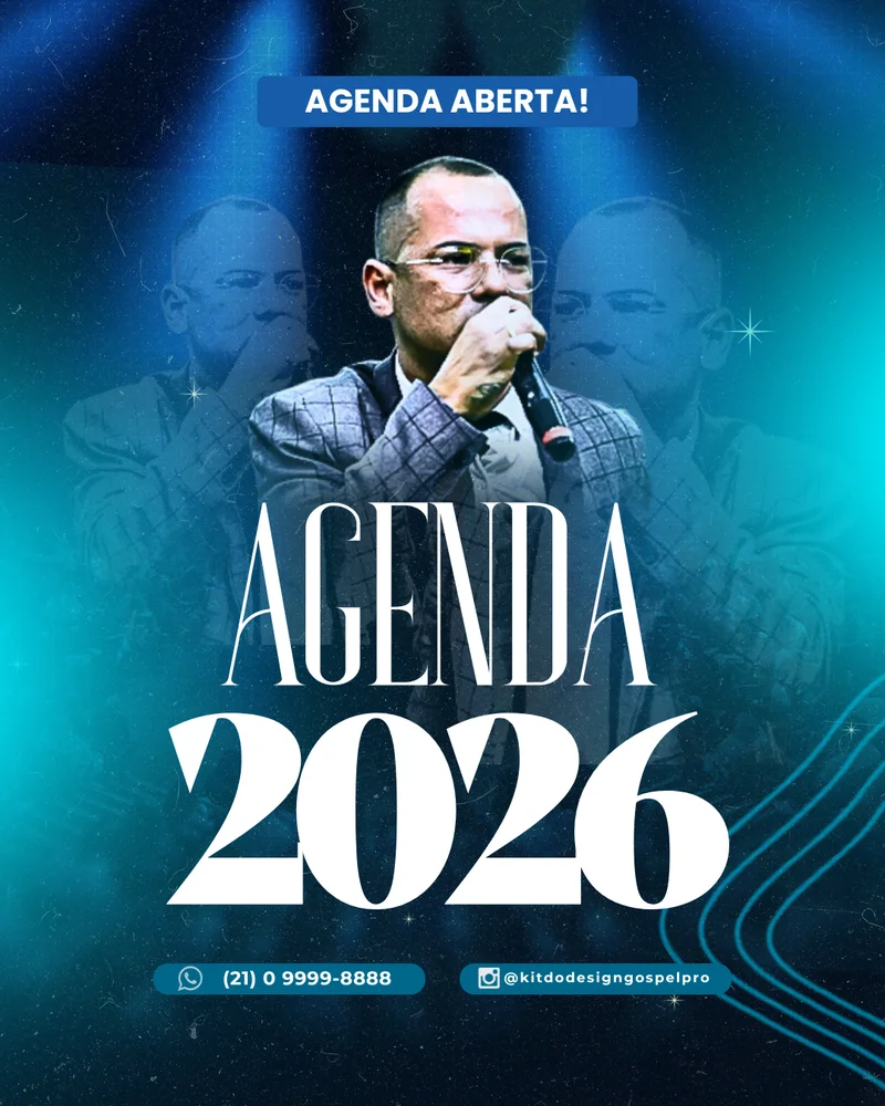Agenda 2026 | Agendas | Arte para Igreja Editável no Canva | Cartaz