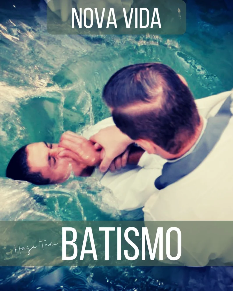 Hoje tem Batismo | Batismo | Arte para Igreja Editável no Canva | Cartaz Hoje tem Batismo | Batismo | Arte para Igreja Editável no Canva | Cartaz