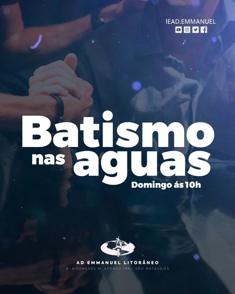 Batismo nas Águas | Batismo | Arte para Igreja Editável no Canva | Cartaz Batismo nas Águas | Batismo | Arte para Igreja Editável no Canva | Cartaz
