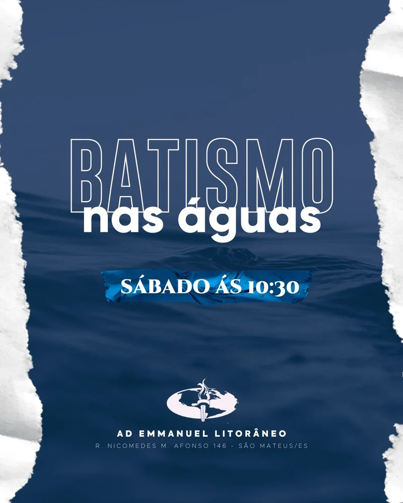 Batismo nas Águas | Batismo | Arte para Igreja Editável no Canva | Cartaz Batismo nas Águas | Batismo | Arte para Igreja Editável no Canva | Cartaz
